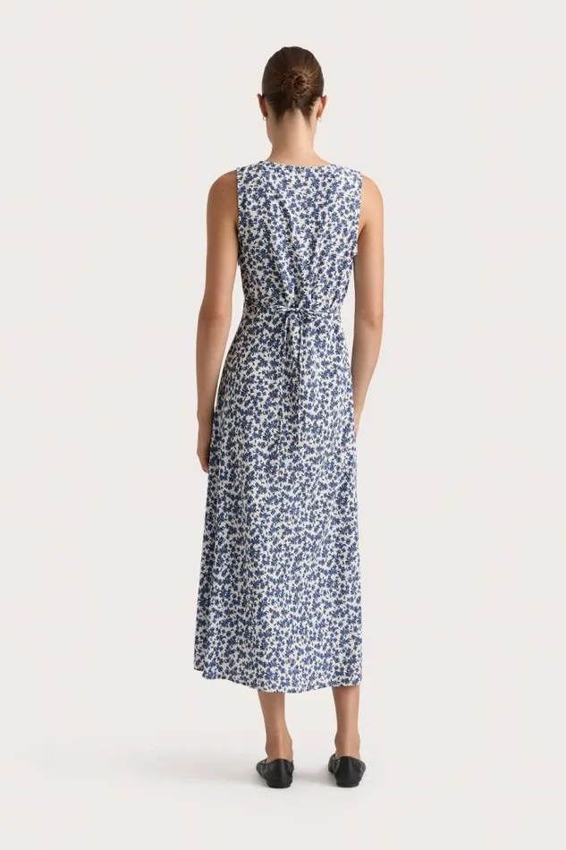 Women Faithfull The Brand Dresses Jardin Midi Dress Leilani Mid Blue