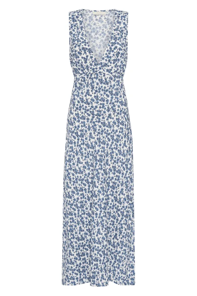 Women Faithfull The Brand Dresses Jardin Midi Dress Leilani Mid Blue