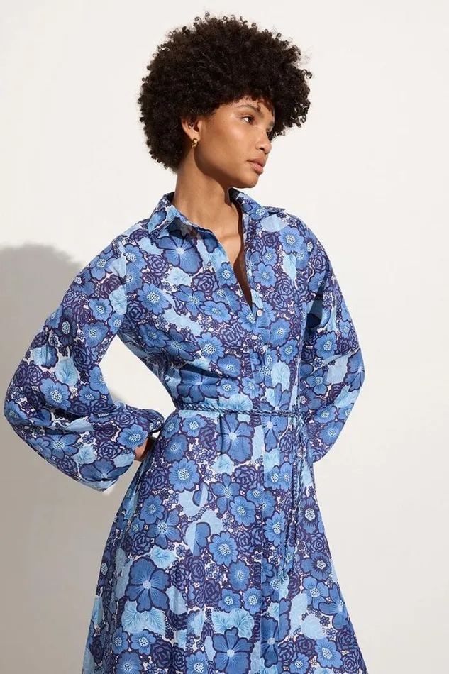 Women Faithfull The Brand Dresses Los Cinco Maxi Dress La Mira Floral Blue