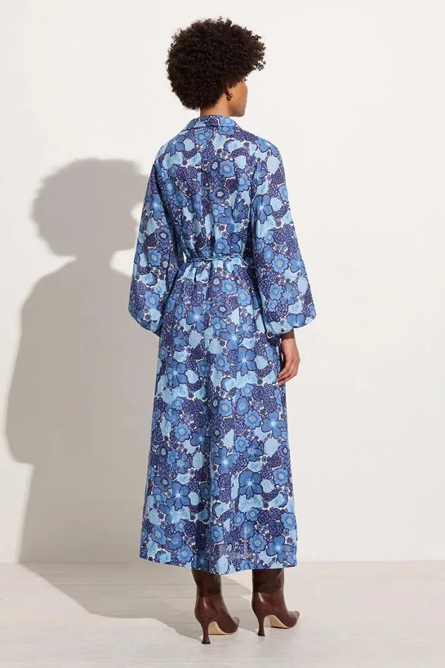 Women Faithfull The Brand Dresses Los Cinco Maxi Dress La Mira Floral Blue