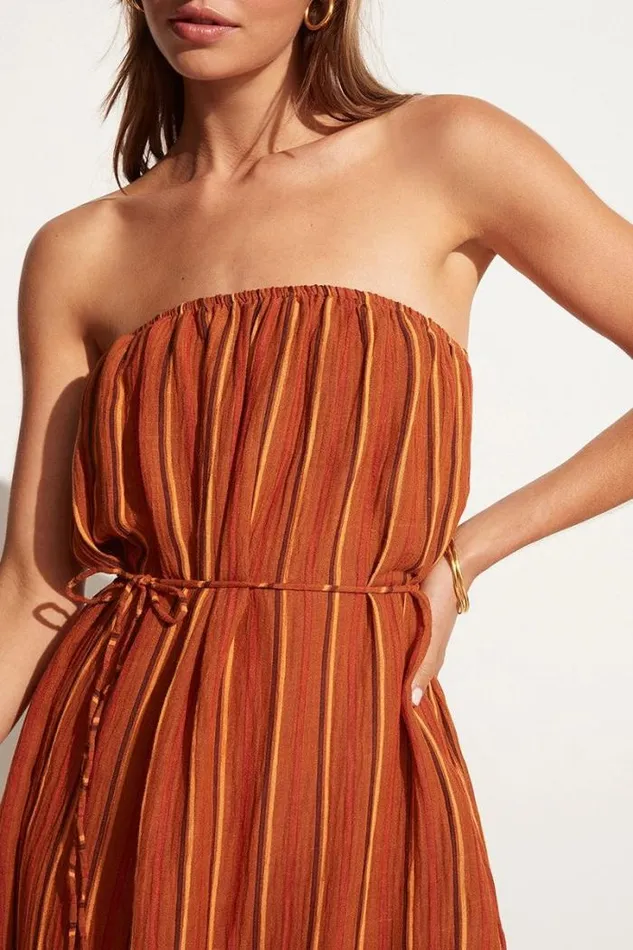 Women Faithfull The Brand Dresses Luannah Midi Dress Aria Stripe Print 8211 Final Sale