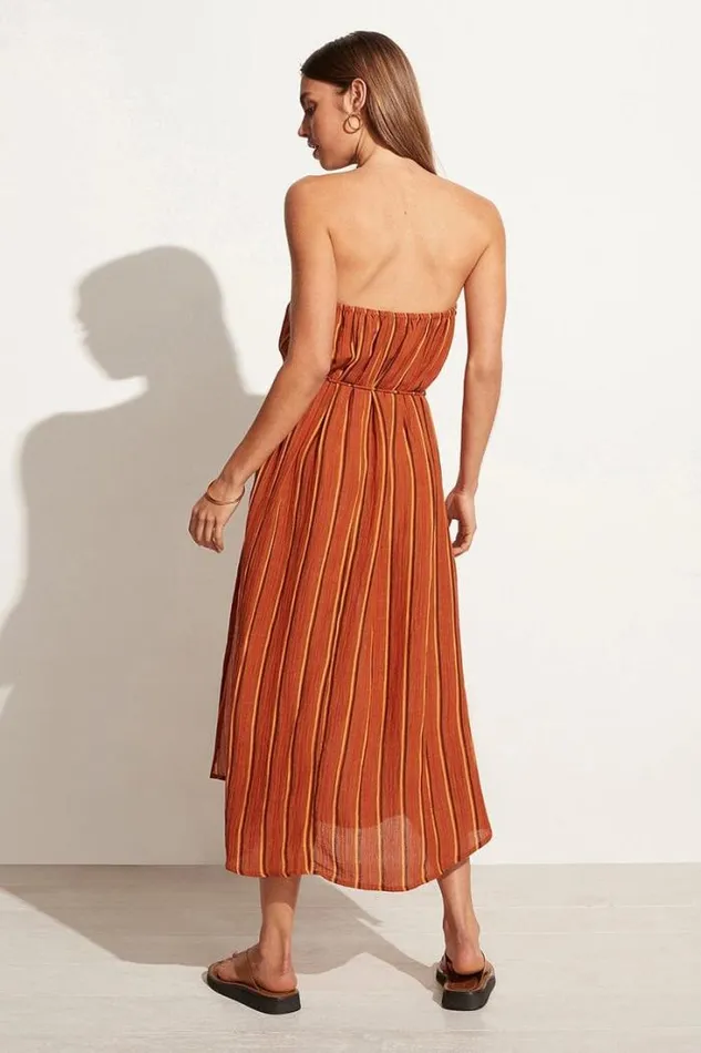 Women Faithfull The Brand Dresses Luannah Midi Dress Aria Stripe Print 8211 Final Sale