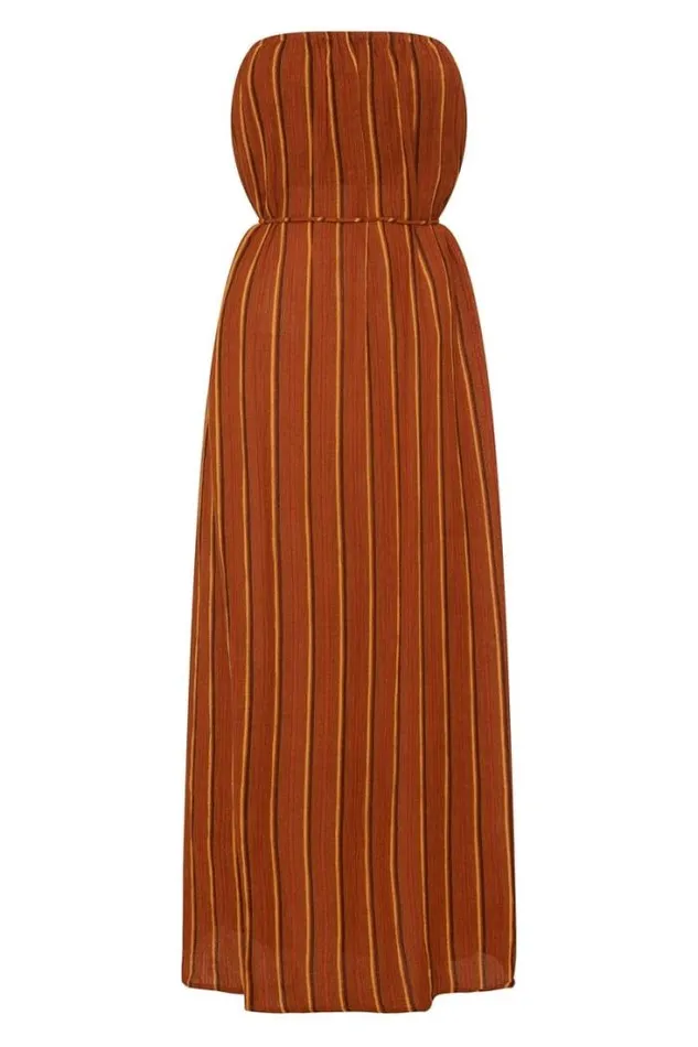 Women Faithfull The Brand Dresses Luannah Midi Dress Aria Stripe Print 8211 Final Sale
