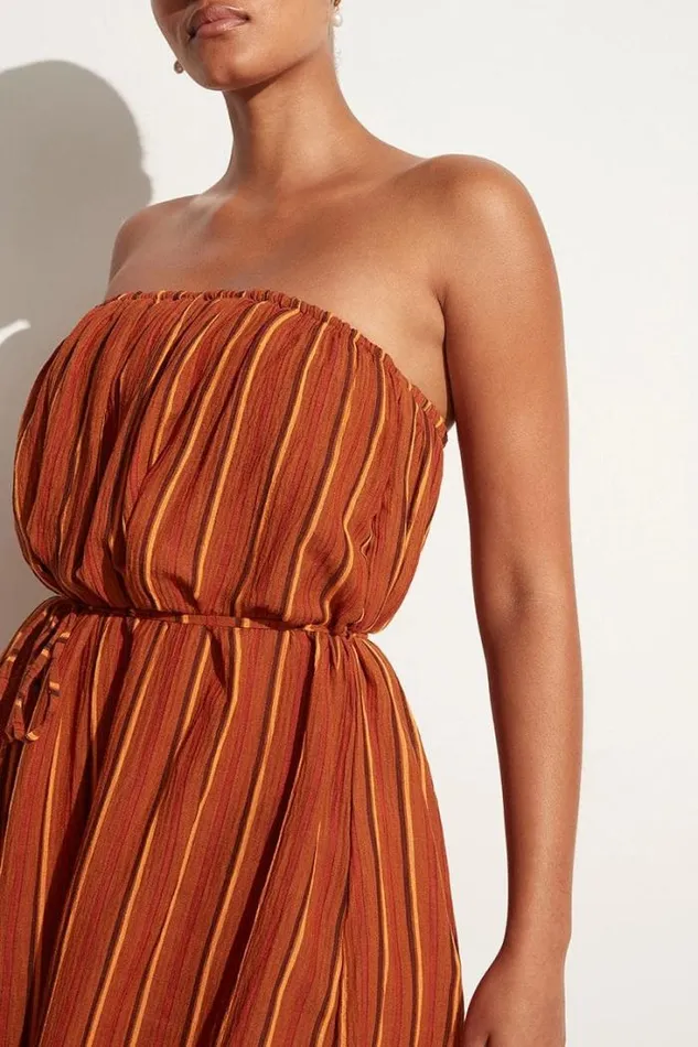 Women Faithfull The Brand Dresses Luannah Midi Dress Aria Stripe Print 8211 Final Sale
