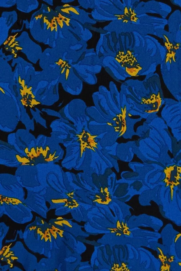 Women Faithfull The Brand Dresses Maye Midi Dress El Limon Floral Blue