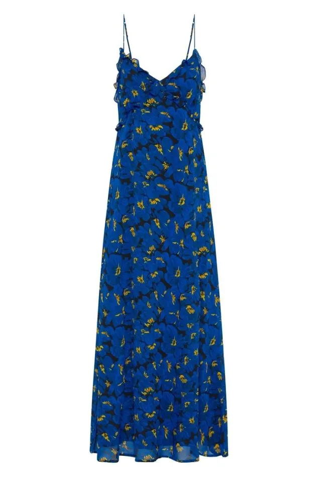Women Faithfull The Brand Dresses Maye Midi Dress El Limon Floral Blue