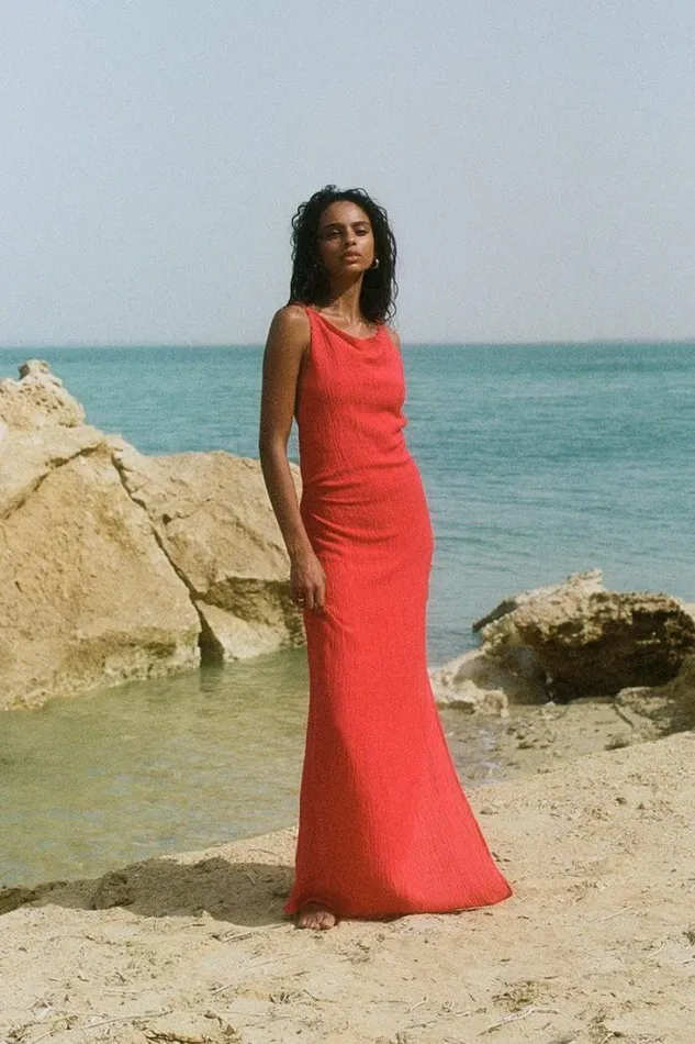 Women Faithfull The Brand Dresses Palermo Maxi Dress Peony Pink