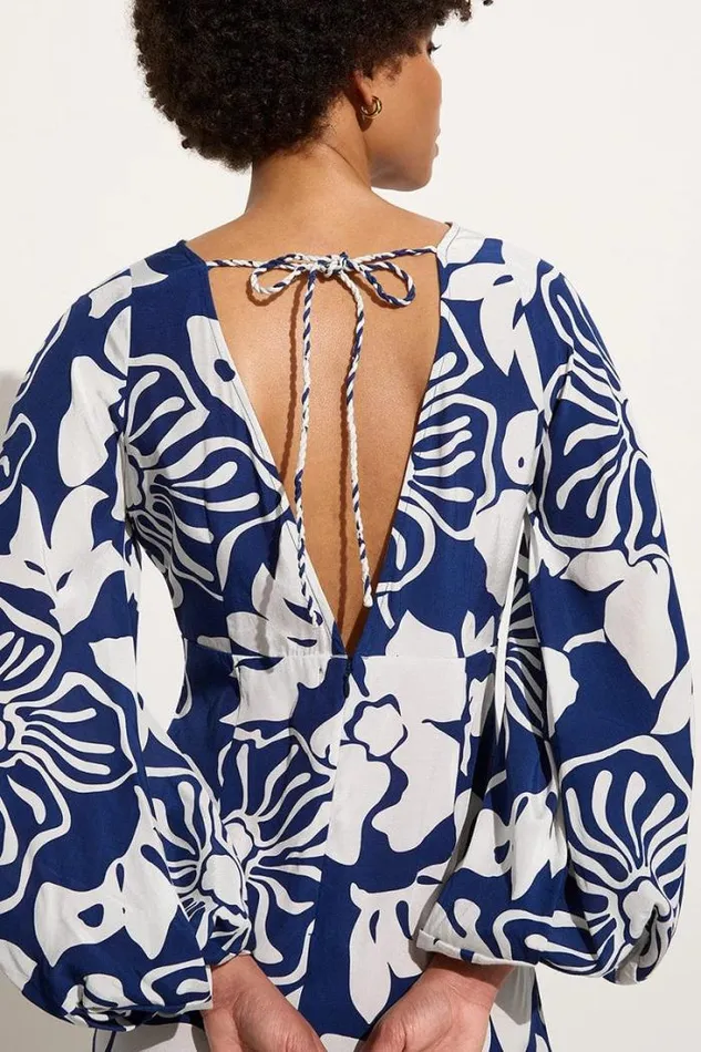 Women Faithfull The Brand Dresses Rosarito Midi Dress Mica Floral Navy