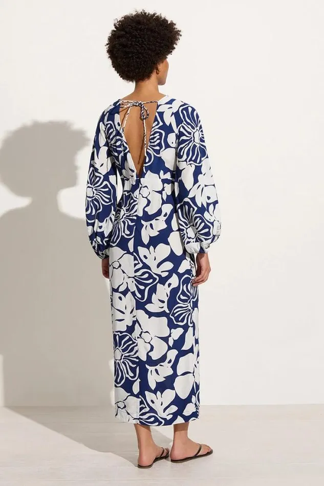 Women Faithfull The Brand Dresses Rosarito Midi Dress Mica Floral Navy