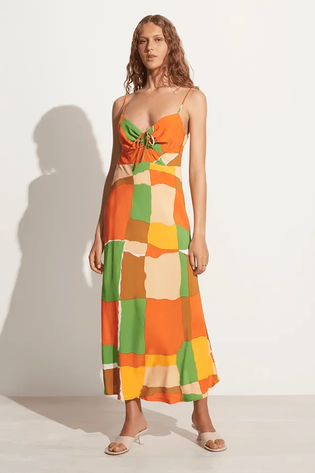 Women Faithfull The Brand Dresses Tempio Midi Dress Costa Smeralda Print 8211 Final Sale