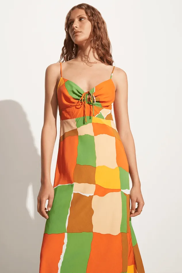 Women Faithfull The Brand Dresses Tempio Midi Dress Costa Smeralda Print 8211 Final Sale