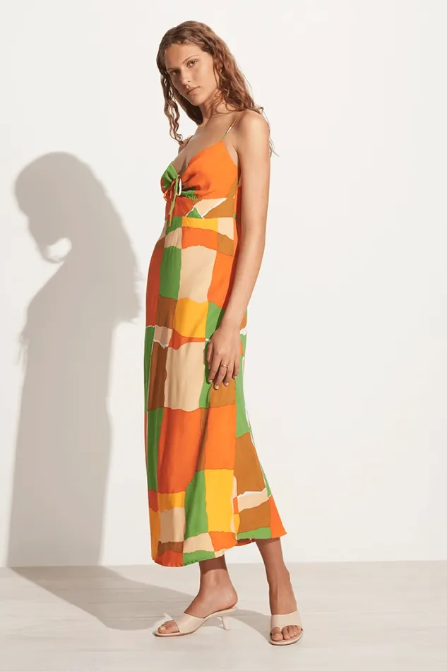 Women Faithfull The Brand Dresses Tempio Midi Dress Costa Smeralda Print 8211 Final Sale