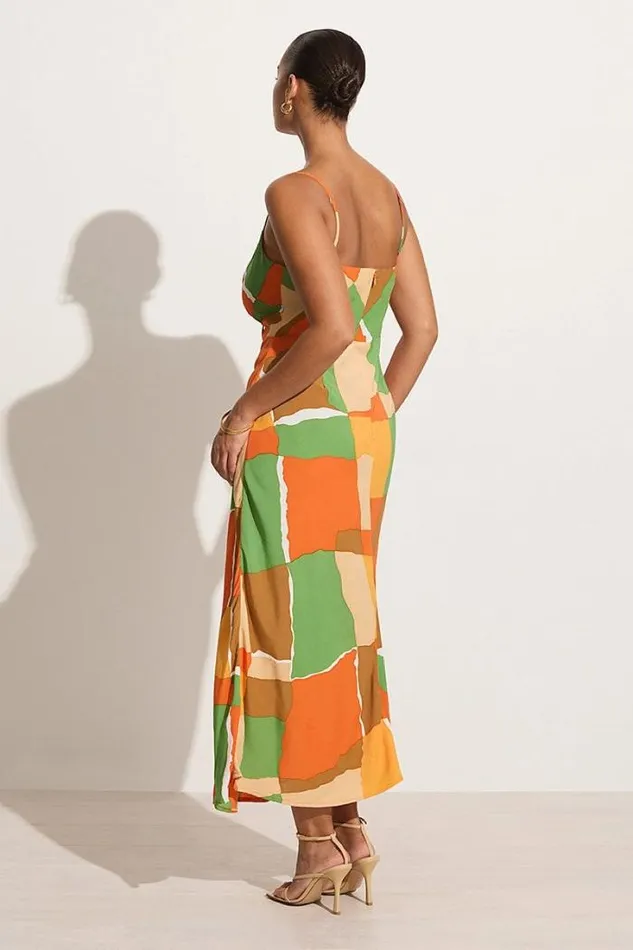 Women Faithfull The Brand Dresses Tempio Midi Dress Costa Smeralda Print 8211 Final Sale