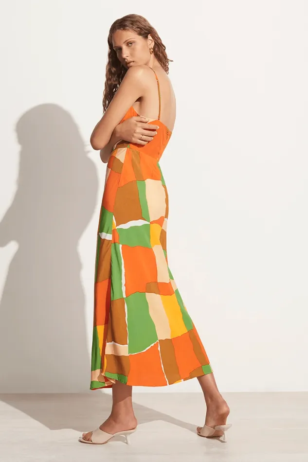 Women Faithfull The Brand Dresses Tempio Midi Dress Costa Smeralda Print 8211 Final Sale