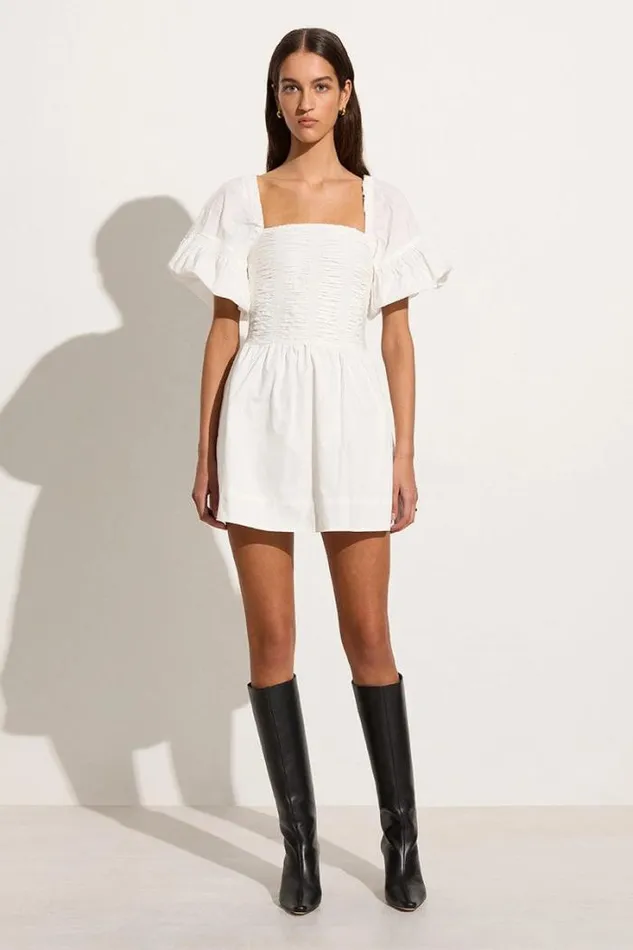 Women Faithfull The Brand Mini Dresses Belladonna Mini Dress White
