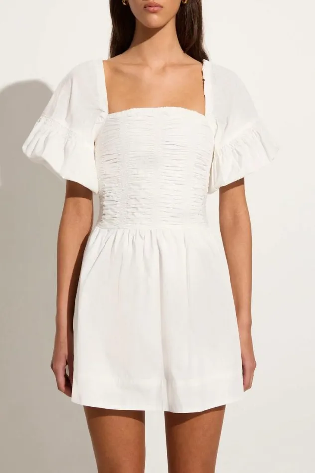 Women Faithfull The Brand Mini Dresses Belladonna Mini Dress White