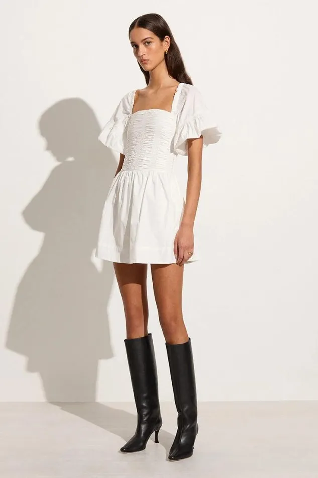 Women Faithfull The Brand Mini Dresses Belladonna Mini Dress White