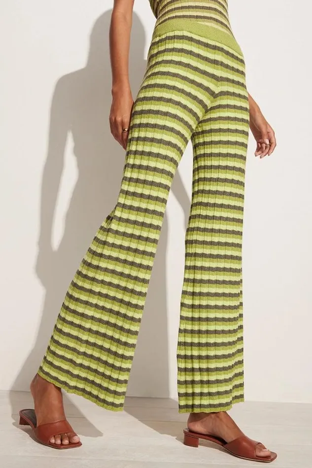 Women Faithfull The Brand Pants Damira Knit Pants Green Stripes Exclusive 8211 Final Sale