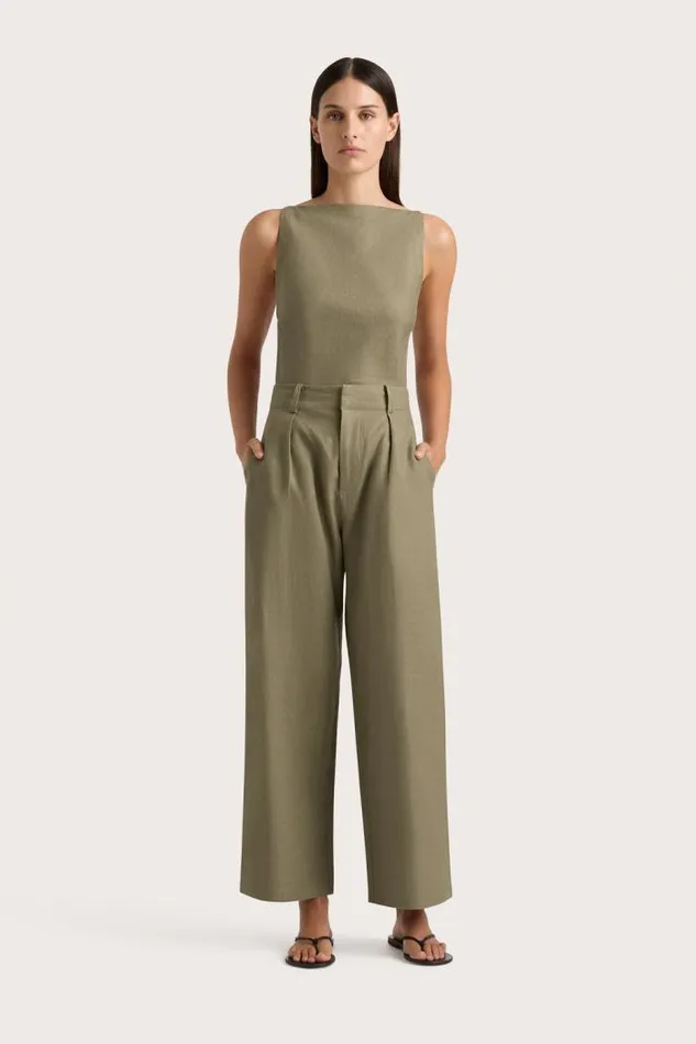 Women Faithfull The Brand Pants Ida Pant Khaki