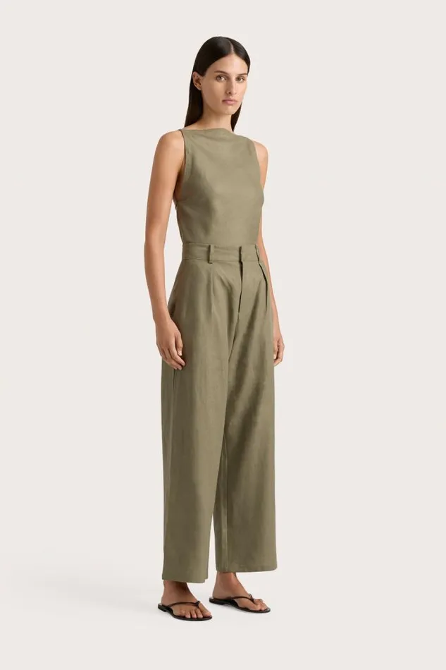 Women Faithfull The Brand Pants Ida Pant Khaki