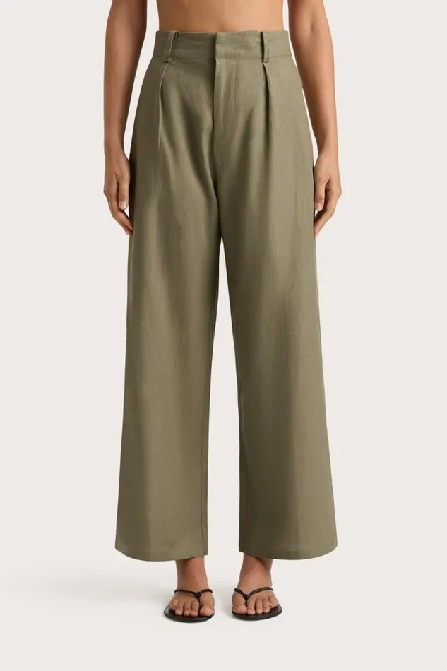 Women Faithfull The Brand Pants Ida Pant Khaki
