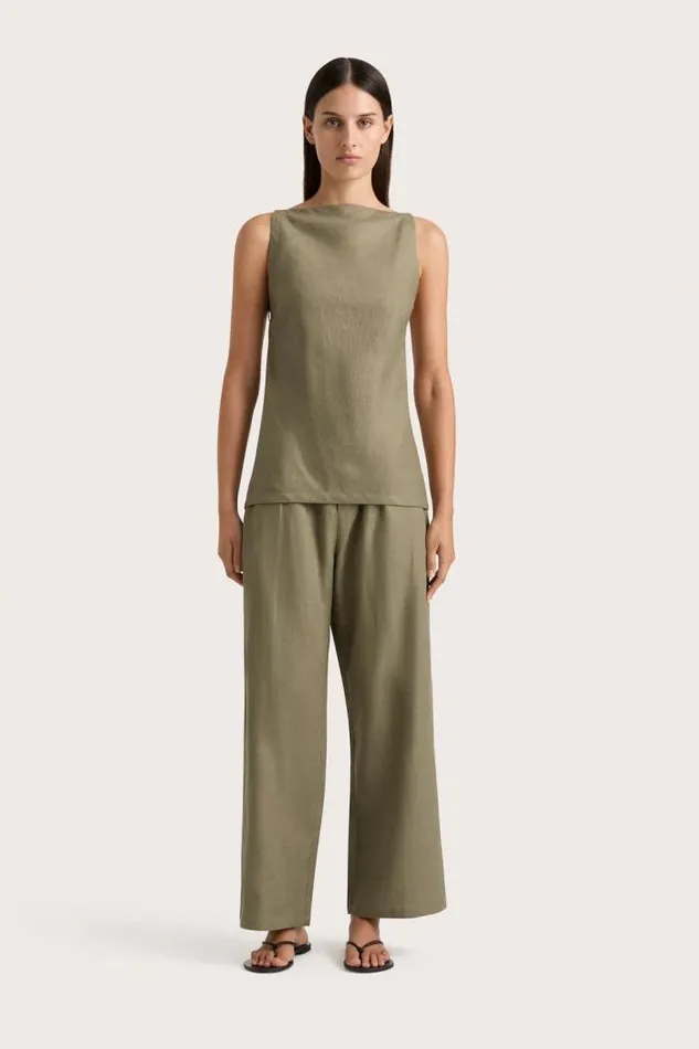 Women Faithfull The Brand Pants Ida Pant Khaki