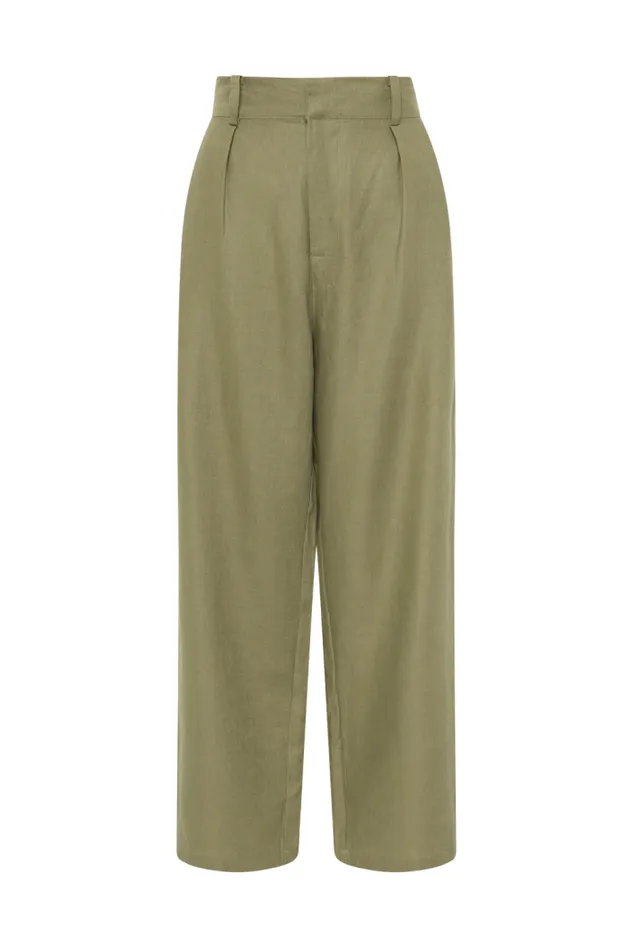 Women Faithfull The Brand Pants Ida Pant Khaki