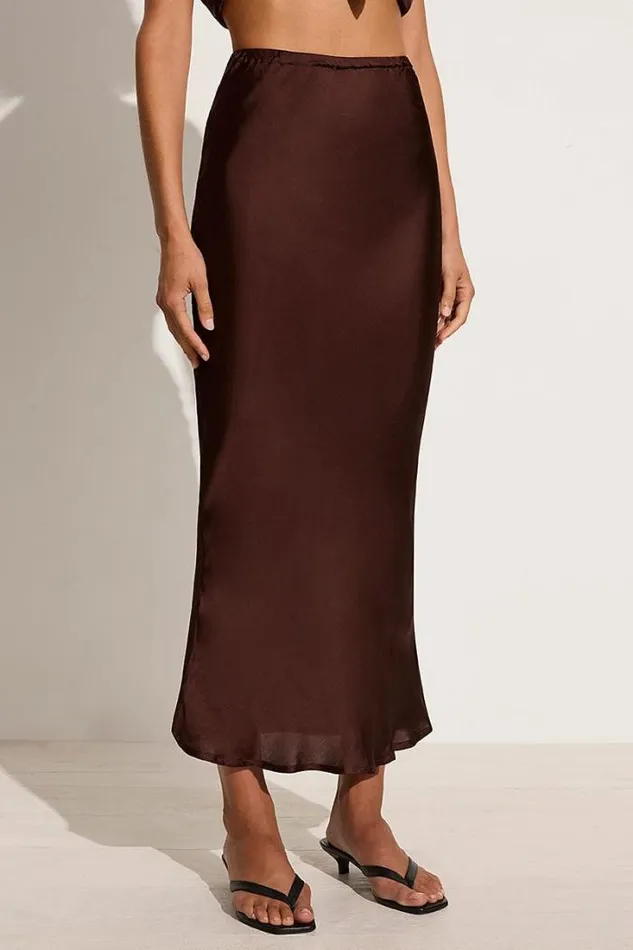 Women Faithfull The Brand Skirts and Shorts Ancora Skirt Dark Truffle