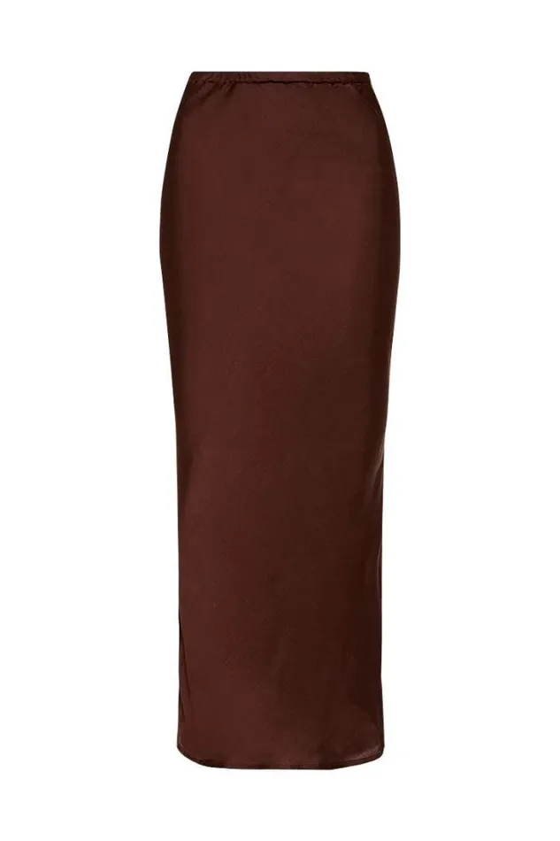 Women Faithfull The Brand Skirts and Shorts Ancora Skirt Dark Truffle