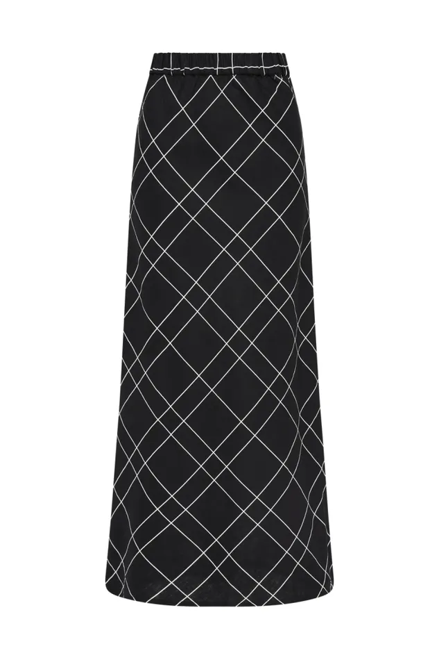 Women Faithfull The Brand Skirts and Shorts Dalicenca Skirt Letizia Check Black