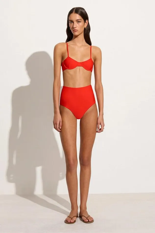 Women Faithfull The Brand Swim Amira Bikini Top Salsa