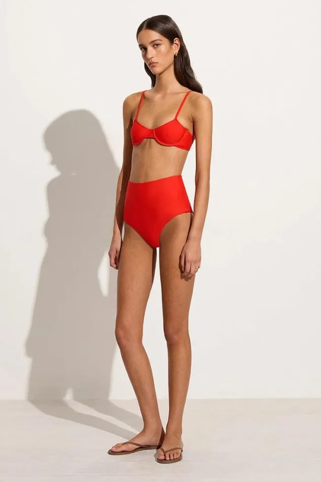 Women Faithfull The Brand Swim Amira Bikini Top Salsa