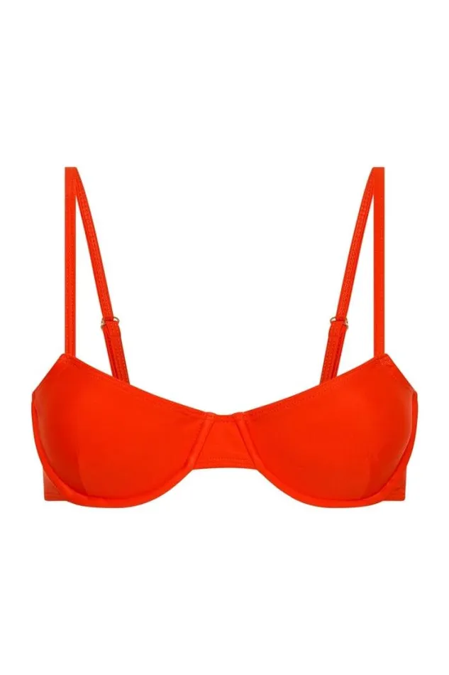 Women Faithfull The Brand Swim Amira Bikini Top Salsa