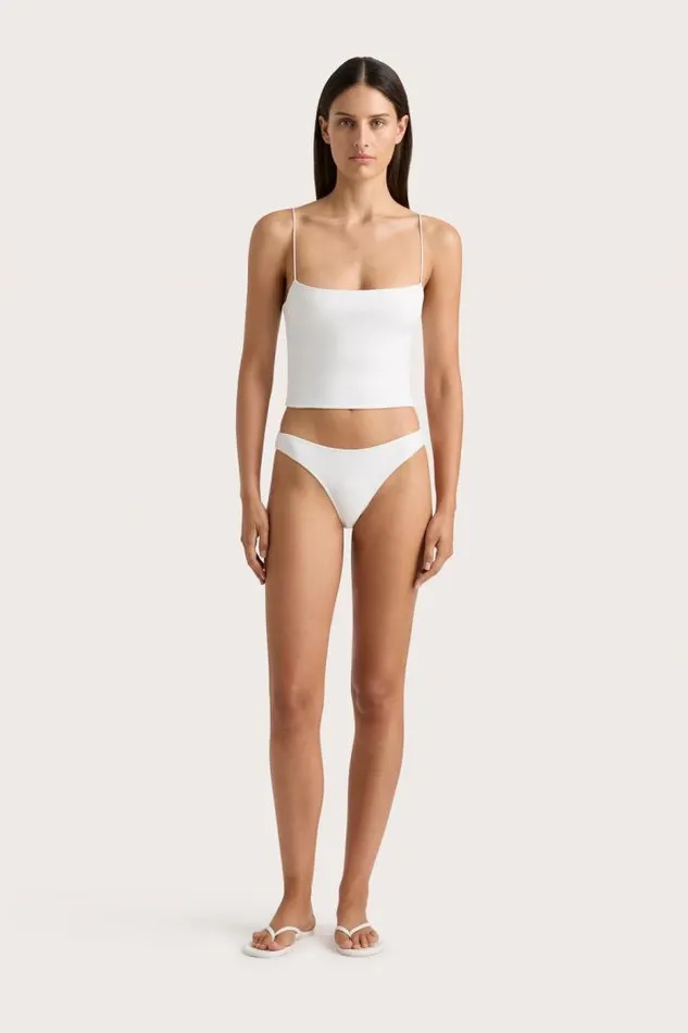 Women Faithfull The Brand Swim Jean Swim Top White
