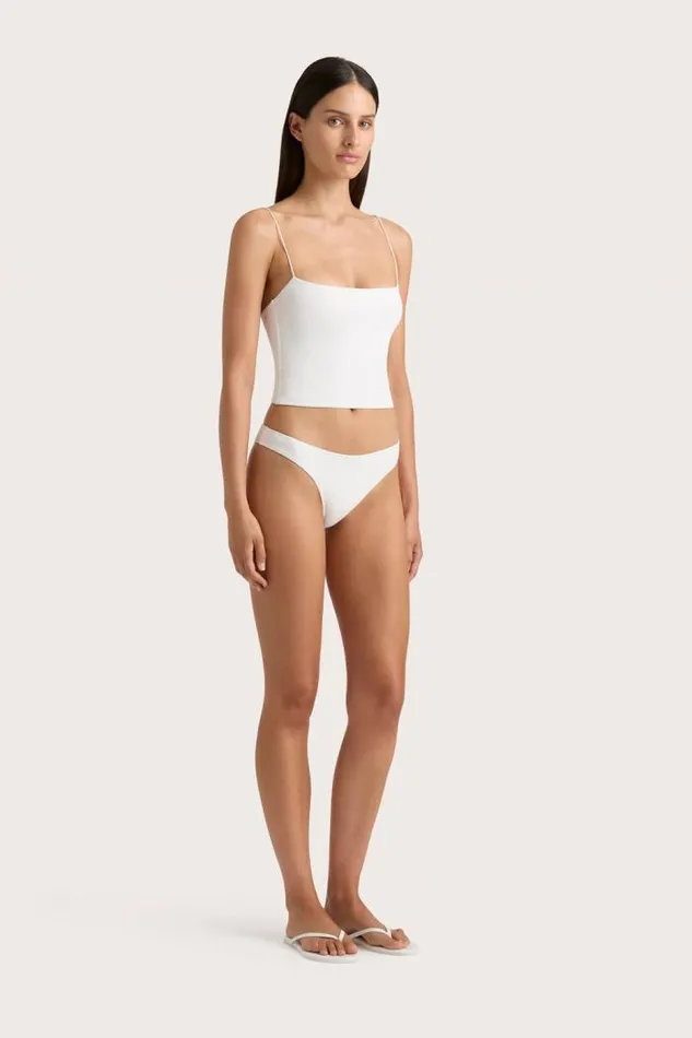 Women Faithfull The Brand Swim Jean Swim Top White