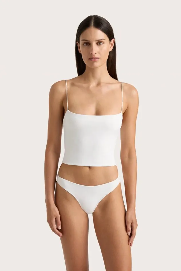 Women Faithfull The Brand Swim Jean Swim Top White