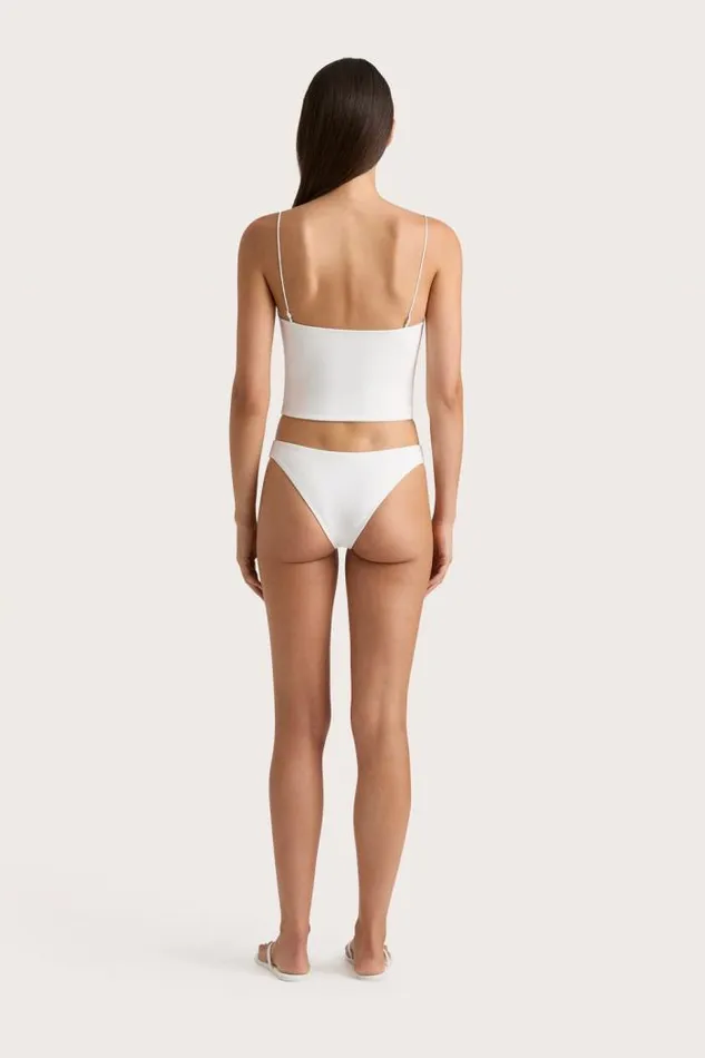 Women Faithfull The Brand Swim Jean Swim Top White
