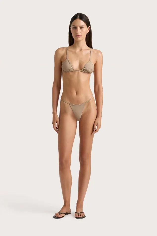 Women Faithfull The Brand Swim Manon Bikini Top Taupe