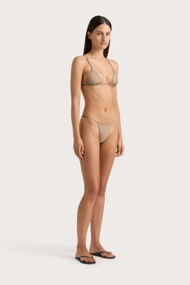 Women Faithfull The Brand Swim Manon Bikini Top Taupe