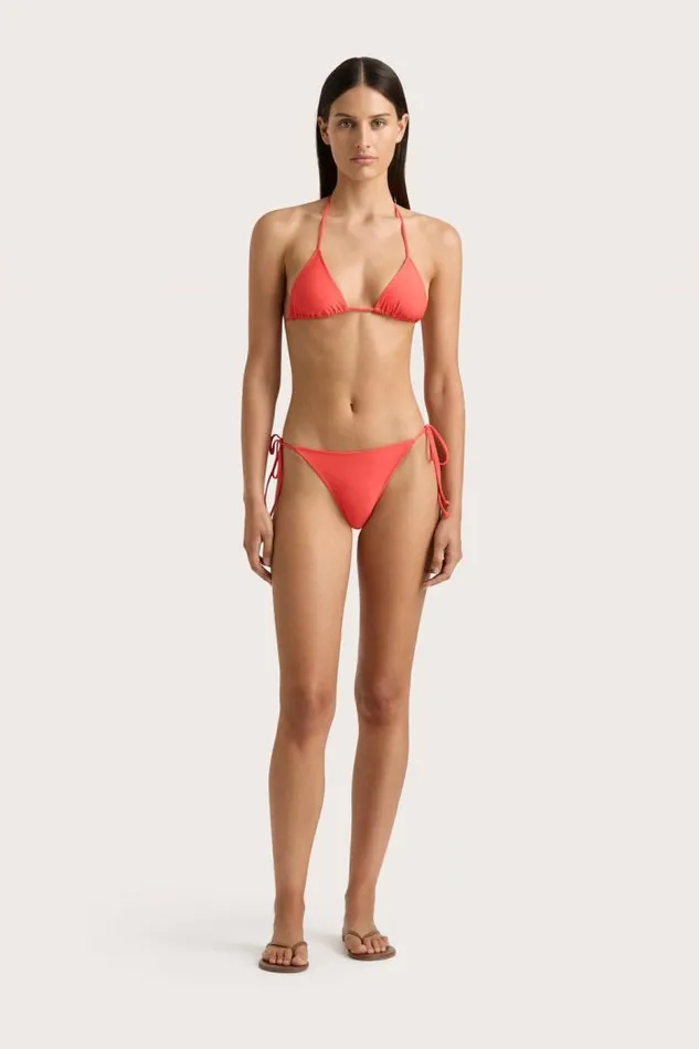Women Faithfull The Brand Swim Sete Bikini Top Vermillion