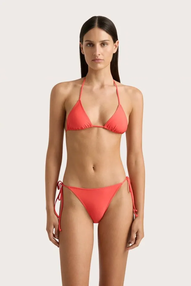 Women Faithfull The Brand Swim Sete Bikini Top Vermillion