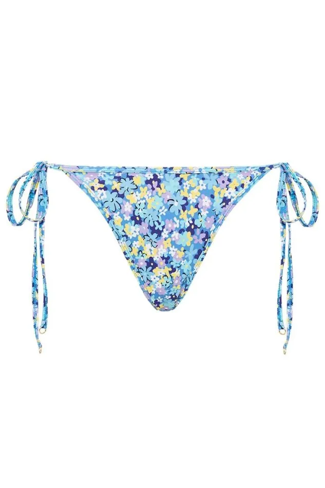 Women Faithfull The Brand Swim Zamora Bikini Bottoms Cala Nica Floral Blue Exclusive