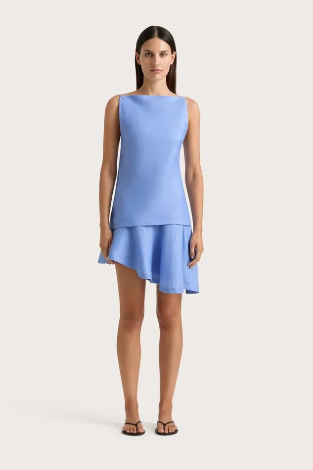 Women Faithfull The Brand Tops Antibes Top Mid Blue