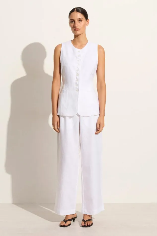 Women Faithfull The Brand Tops Domenico Vest White