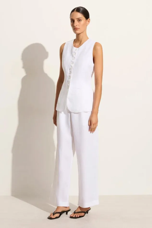 Women Faithfull The Brand Tops Domenico Vest White