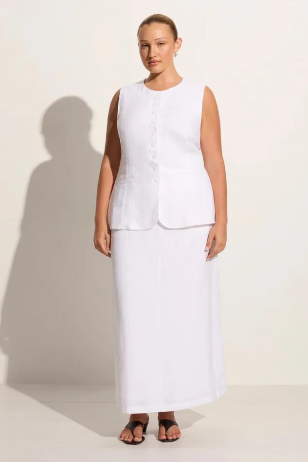 Women Faithfull The Brand Tops Domenico Vest White