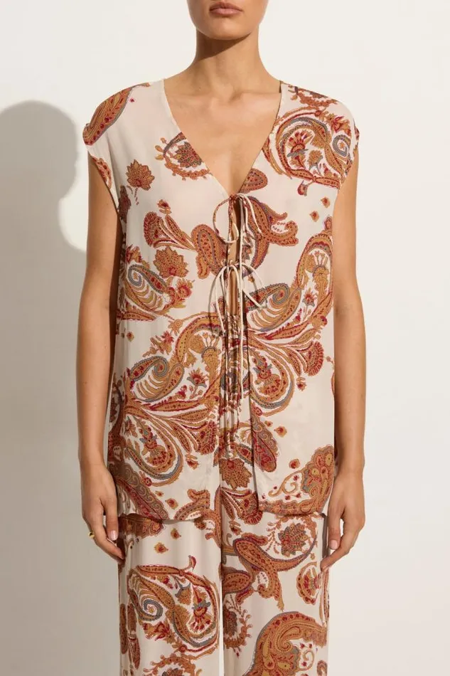 Women Faithfull The Brand Tops Ionica Top Alessia Paisley