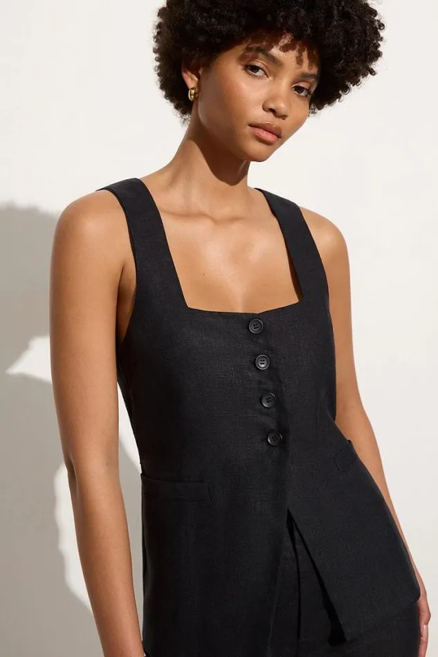 Women Faithfull The Brand Tops Maya Vest Black