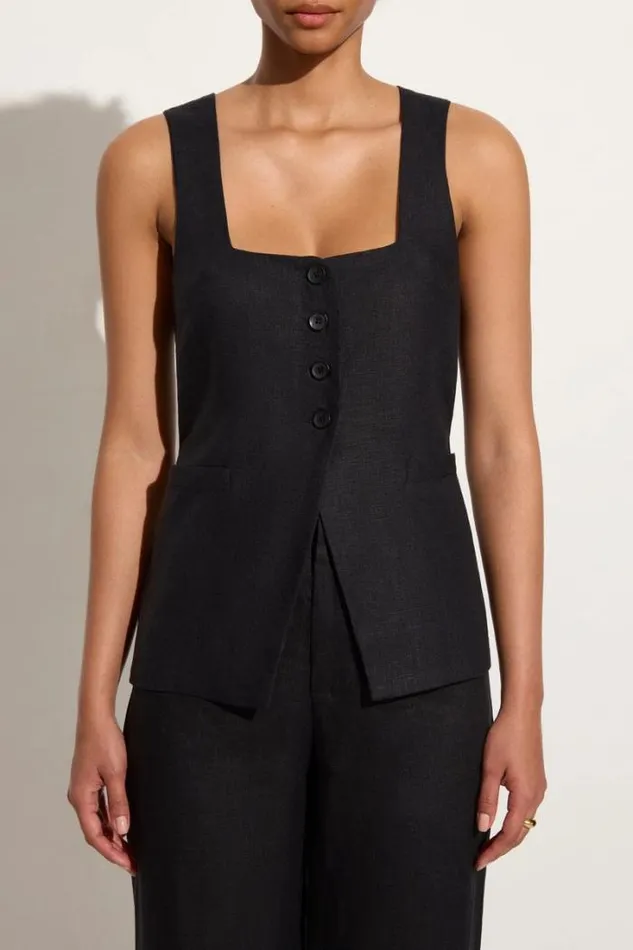 Women Faithfull The Brand Tops Maya Vest Black