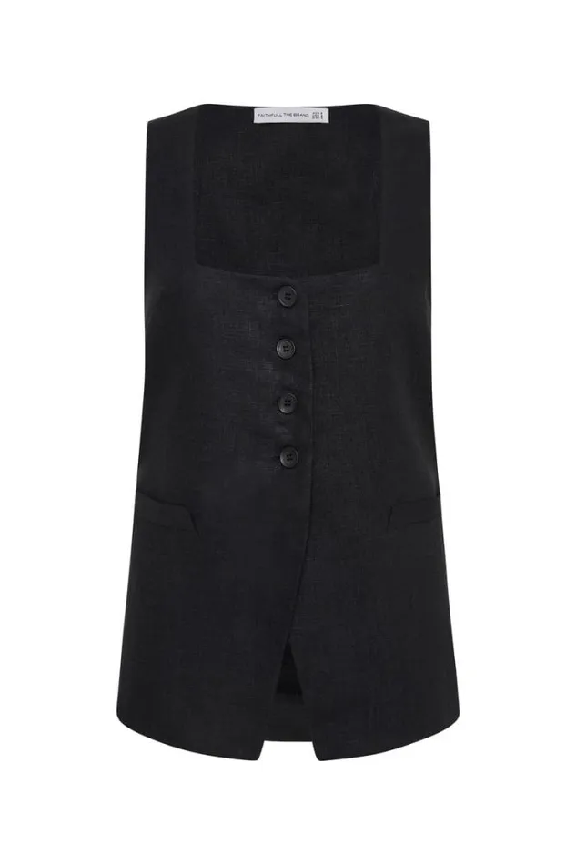 Women Faithfull The Brand Tops Maya Vest Black